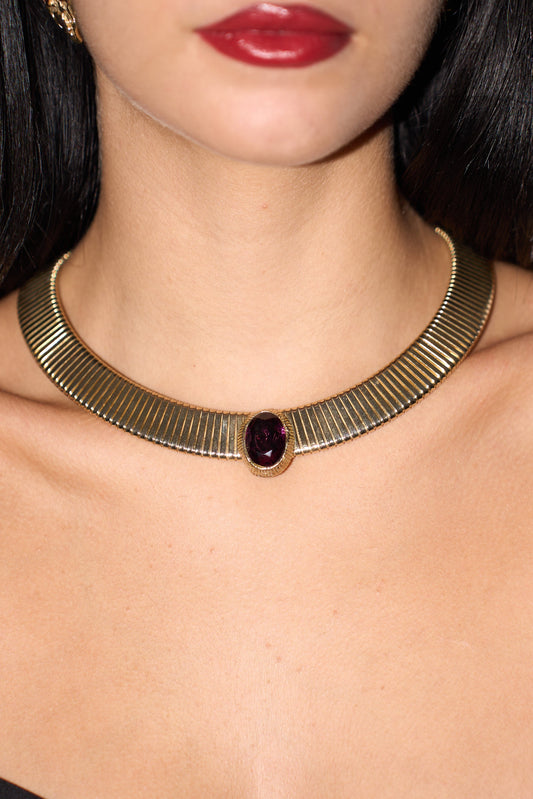 purple necklace