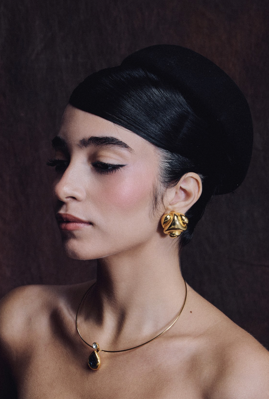 chunky k earrings